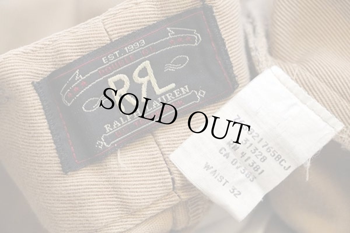 画像3: 90s USA製 RRL ダブルアールエル ラルフローレン コットンツイル カーゴ ショートパンツ カーキ w32★ショーツ 三つ星タグ (3)