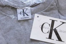 画像3: デッドストック★90s USA製 Calvin Klein Jeans カルバンクライン ロゴ コットンTシャツ グレー S/M (3)