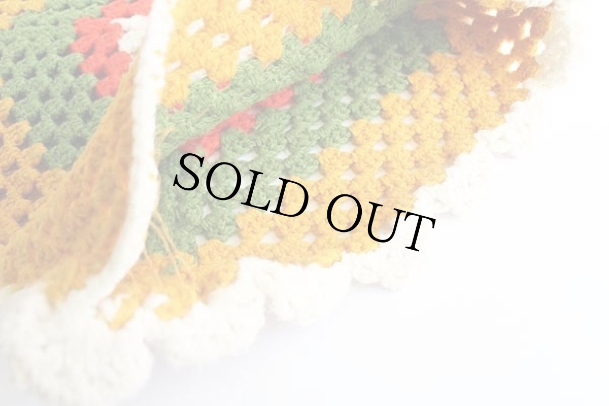 画像3: スクエア モチーフ ニット グラニー クッションカバー★カギ編み (3)