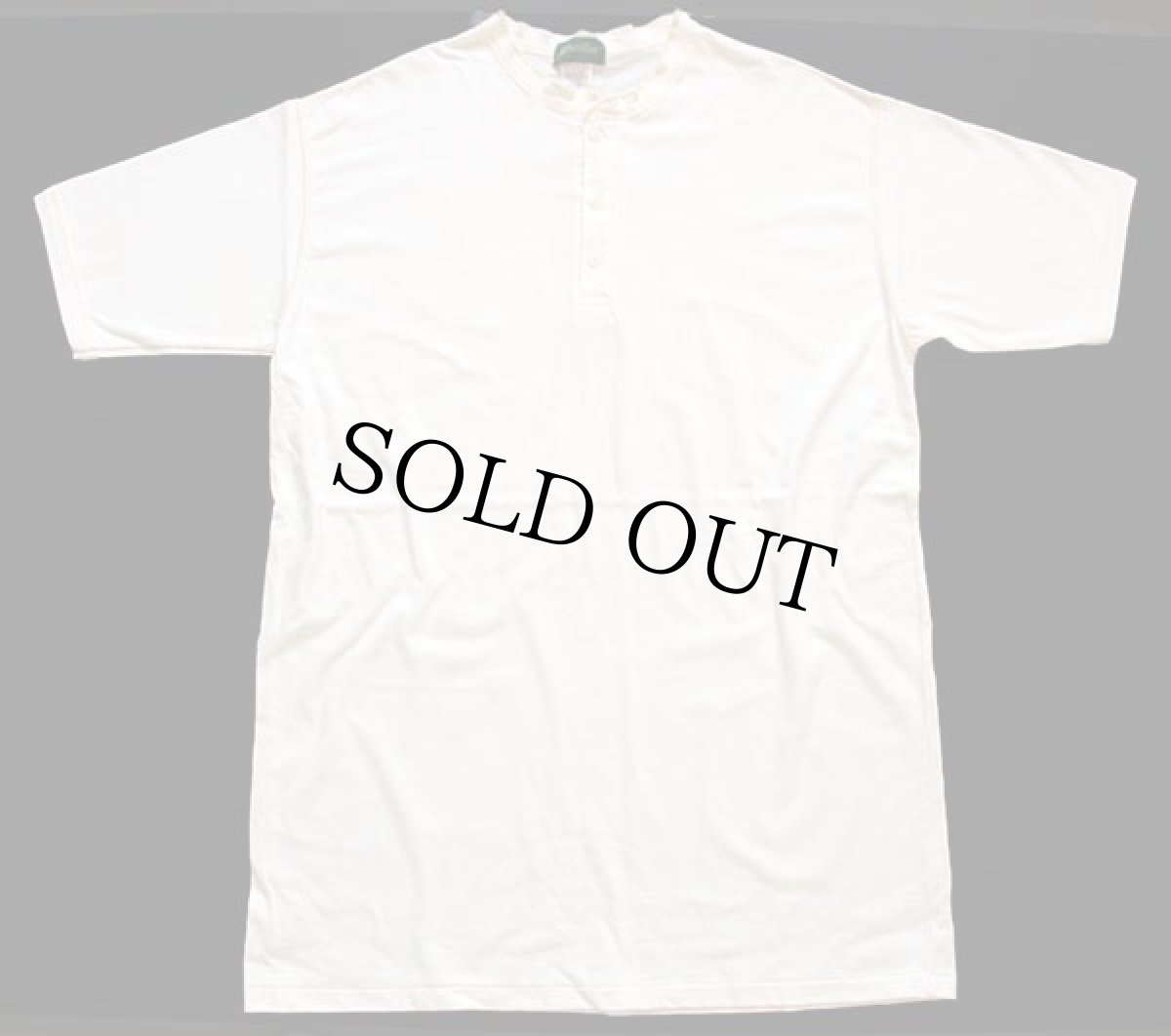 画像2: 90s USA製 STJOHN'SBAY ヘンリーネック コットンTシャツ 生成り 2XL XT (2)