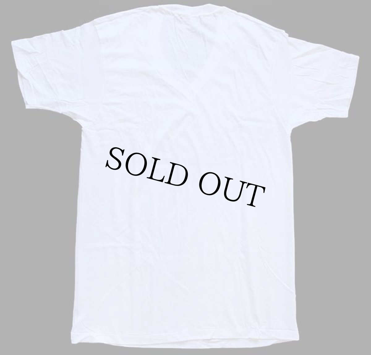 画像3: デッドストック★90s Hanes 無地 Vネック コットンTシャツ 白 L (3)