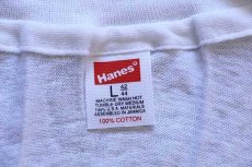 画像4: デッドストック★90s Hanes 無地 Vネック コットンTシャツ 白 L (4)