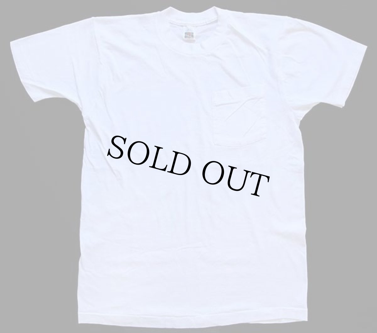 画像2: デッドストック★90s USA製 FRUIT OF THE LOOM 無地 コットン ポケットTシャツ 白 L (2)