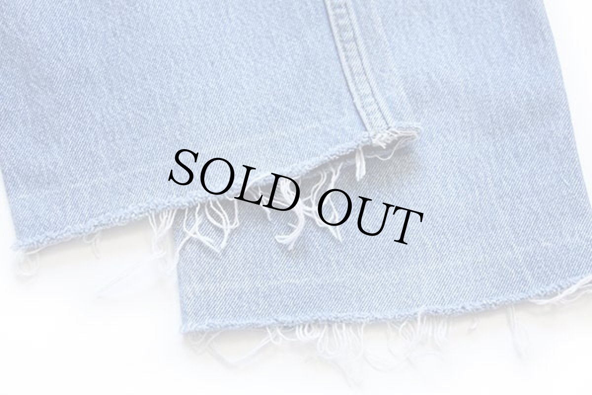 画像7: 90s USA製 Levi'sリーバイス 501 カットオフ デニムパンツ カスタム w36 (7)