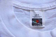 画像4: デッドストック★90s USA製 FRUIT OF THE LOOM 無地 コットン ポケットTシャツ 白 L (4)