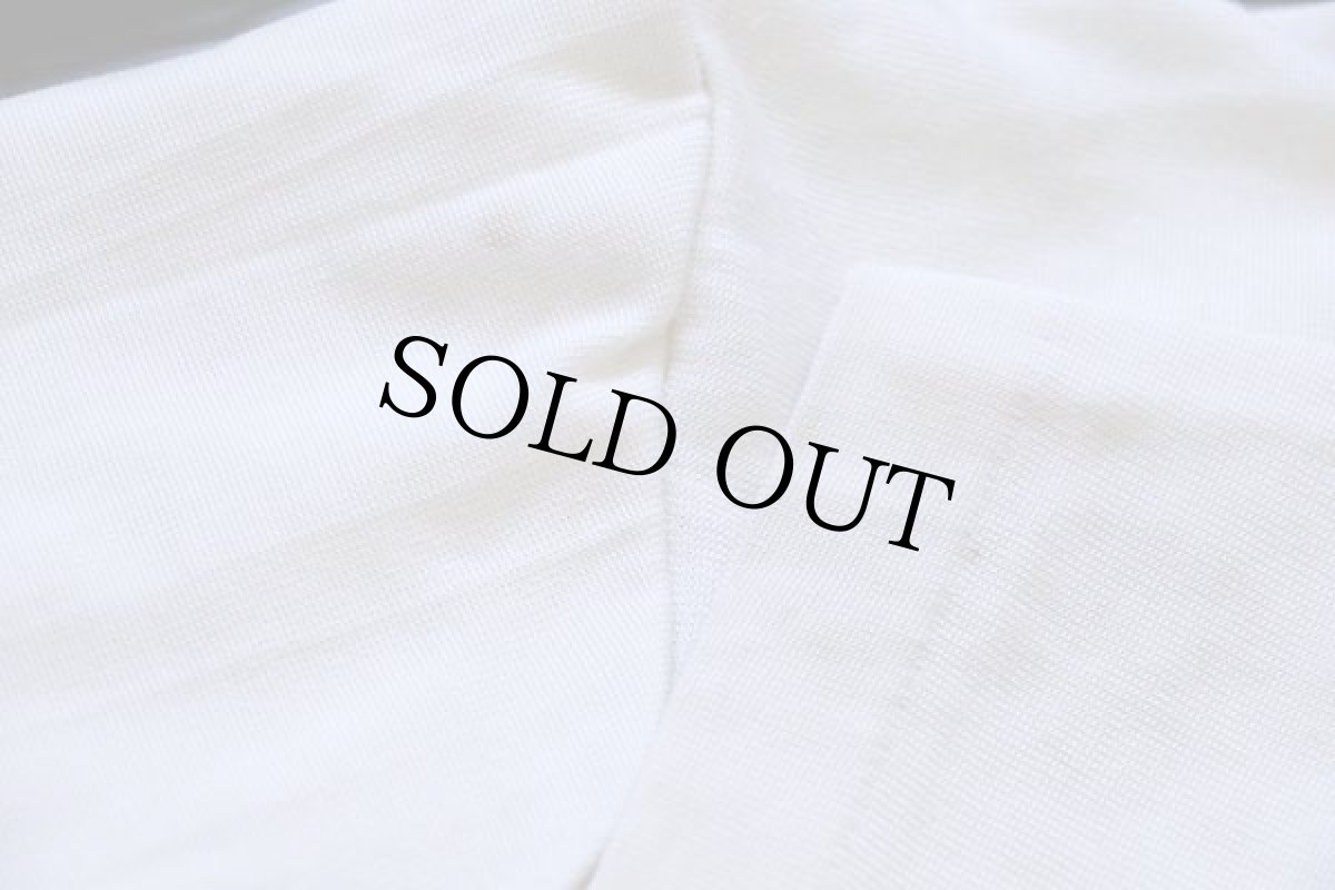 画像6: 70s USA製 Championチャンピオン GUSTIES 三段中抜き 染み込みプリント フットボールTシャツ 生成り L (6)