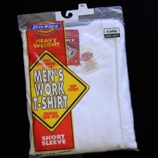 画像1: デッドストック★00s Dickiesディッキーズ 無地 コットン ポケットTシャツ 白 XL★A (1)