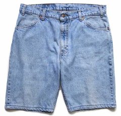 90s USA製 Levi'sリーバイス 550 ブラックデニム ショートパンツ w34
