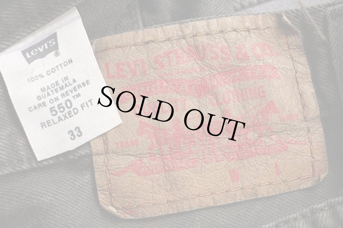 画像3: 00s Levi'sリーバイス 550 カラーデニム ショートパンツ 後染め オリーブ w33★71 ショーツ (3)