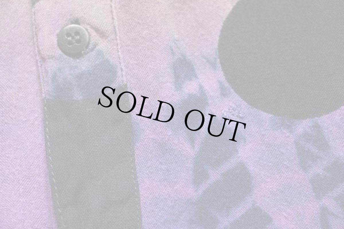 画像6: 90s AGAPO ドット柄 タイダイ染め 半袖 レーヨンシャツ M (6)