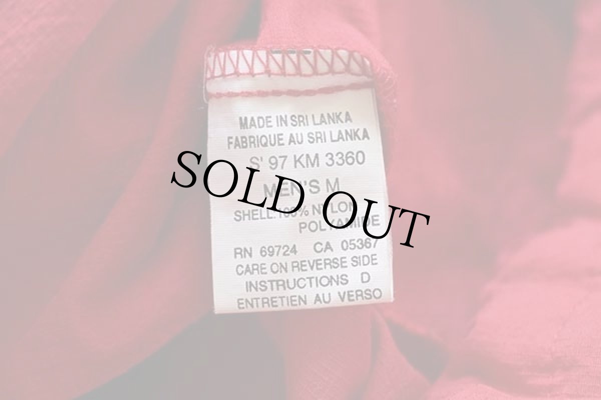 画像5: 90s Columbiaコロンビア ワンポイント ナイロン アノラックパーカー 赤 M (5)