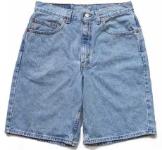 画像1: 90s USA製 Levi'sリーバイス 550 デニム ショートパンツ w33★01 ショーツ (1)