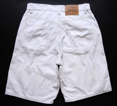 画像2: 90s USA製 Levi'sリーバイス 560 コットンツイル ショートパンツ オフホワイト w31★80 ショーツ (2)