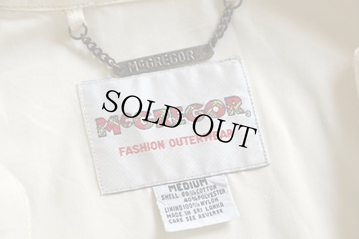 画像3: 90s McGREGORマクレガー チンスト付き ドリズラージャケット アイボリー M (3)