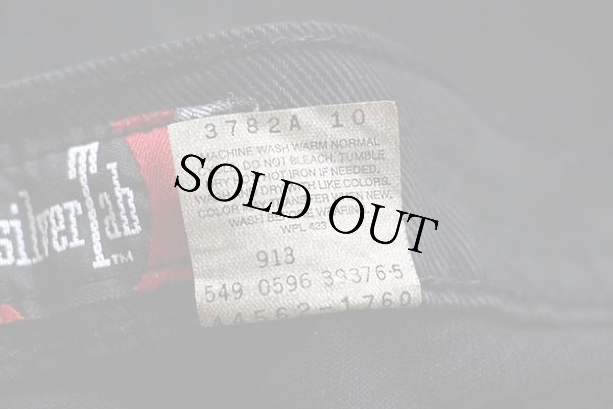 画像6: 90s USA製 Levi'sリーバイス silverTabシルバータブ LooSe ワンタック ブラック デニムパンツ w38 L30 (6)