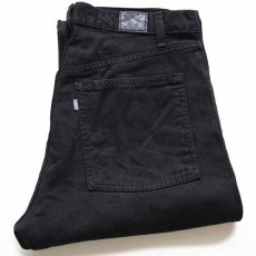 画像1: 00s USA製 Levi'sリーバイス SILVERTABシルバータブ LOOSE FIT ブラック デニムパンツ w33 L34 (1)