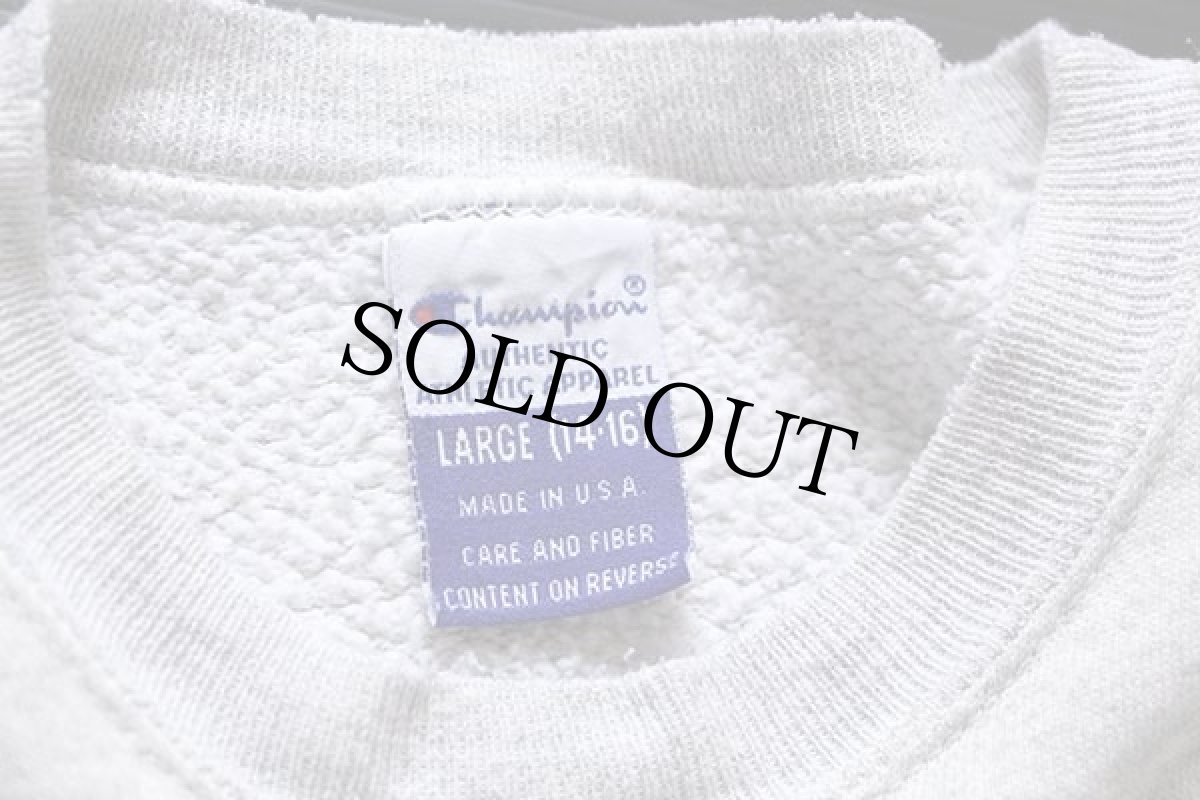 画像4: 90s USA製 Championチャンピオン SDSM&T HARDROCKERS スウェット 杢グレー キッズL (4)