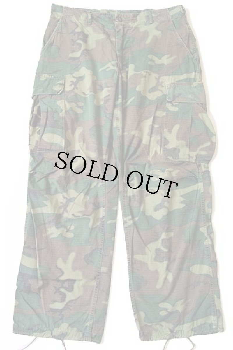 画像2: 60s 米軍 U.S.ARMY ERDL グリーンリーフカモ ジャングルファティーグパンツ ダメージ M-R (2)