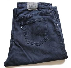 画像1: 90s USA製 Levi'sリーバイス silverTabシルバータブ BAGGY FIT ワンタック カラーデニムパンツ 後染め 紺 w38 L32 (1)