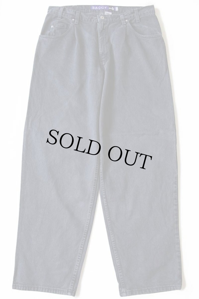 画像2: 90s USA製 Levi'sリーバイス silverTabシルバータブ BAGGY FIT ワンタック カラーデニムパンツ 後染め 紺 w38 L32 (2)