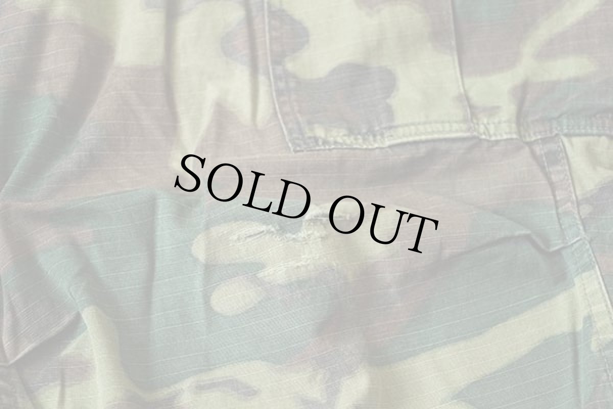 画像10: 60s 米軍 U.S.ARMY ERDL グリーンリーフカモ ジャングルファティーグパンツ ダメージ M-R (10)