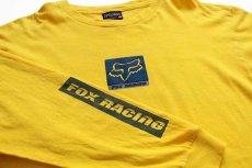 画像3: 00s メキシコ製 FOX RACING 両面プリント コットン 長袖Tシャツ 黄 L (3)