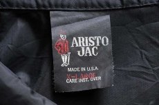 画像4: 80s USA製 ARISTO JAC JOHN DEERE トラクター ナイロン コーチジャケット 黒 XL (4)