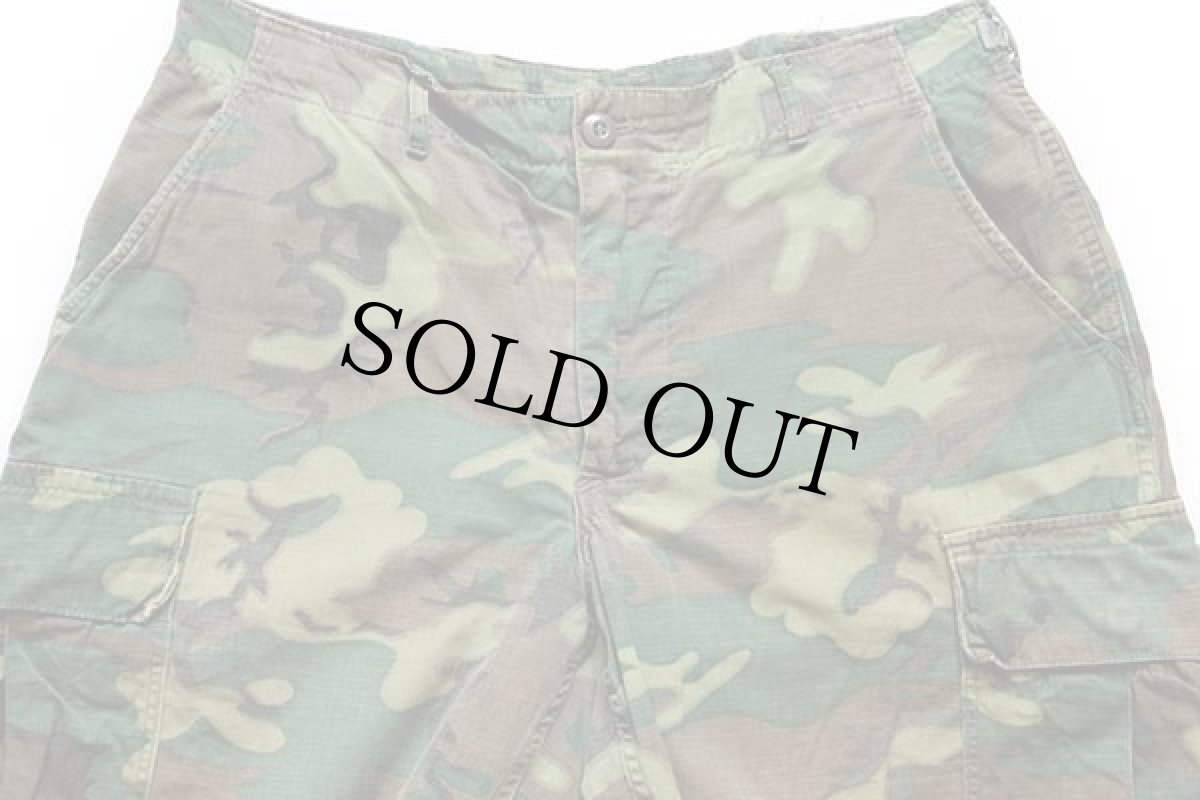 画像4: 60s 米軍 U.S.ARMY ERDL グリーンリーフカモ ジャングルファティーグパンツ ダメージ M-R (4)