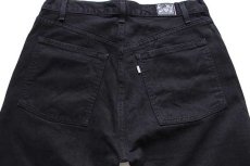 画像4: 00s USA製 Levi'sリーバイス SILVERTABシルバータブ LOOSE FIT ブラック デニムパンツ w33 L34 (4)