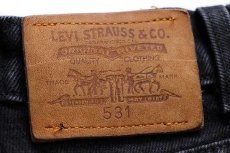 画像5: 90s カナダ製 Levi'sリーバイス 531 ブラック デニムパンツ 後染め w33 (5)