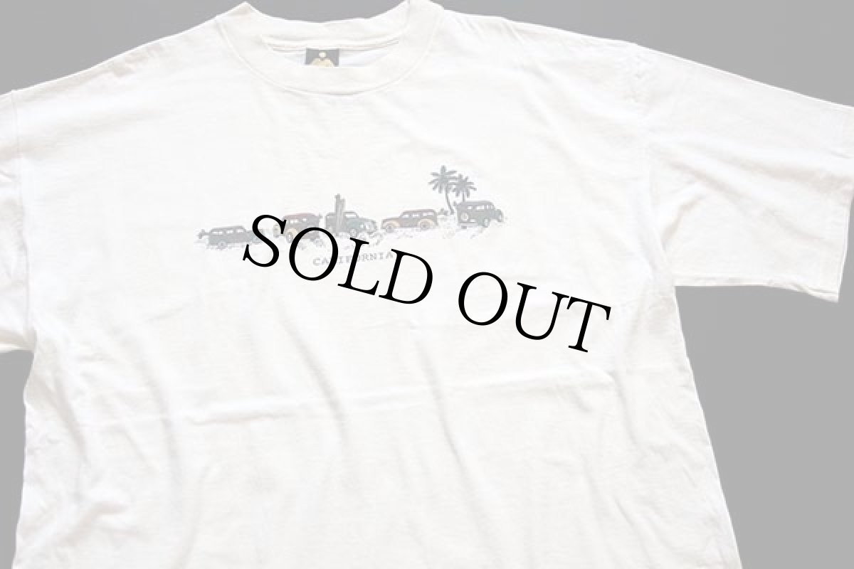 画像1: 90s USA製 CALIFORNIA ウッディワゴン コットンTシャツ 生成り XXL (1)