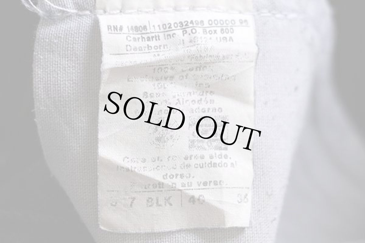 画像6: 00s USA製 carharttカーハート ブラック デニムパンツ w40 L36 (6)