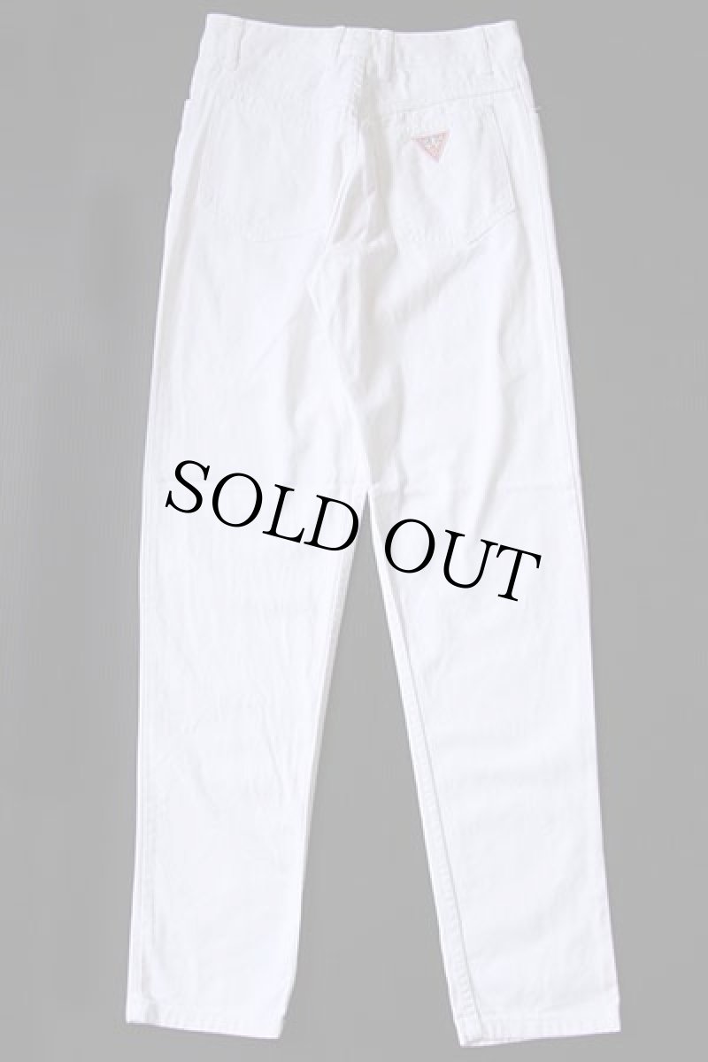 画像3: 90s USA製 GUESSゲス ホワイト デニムパンツ w30 (3)