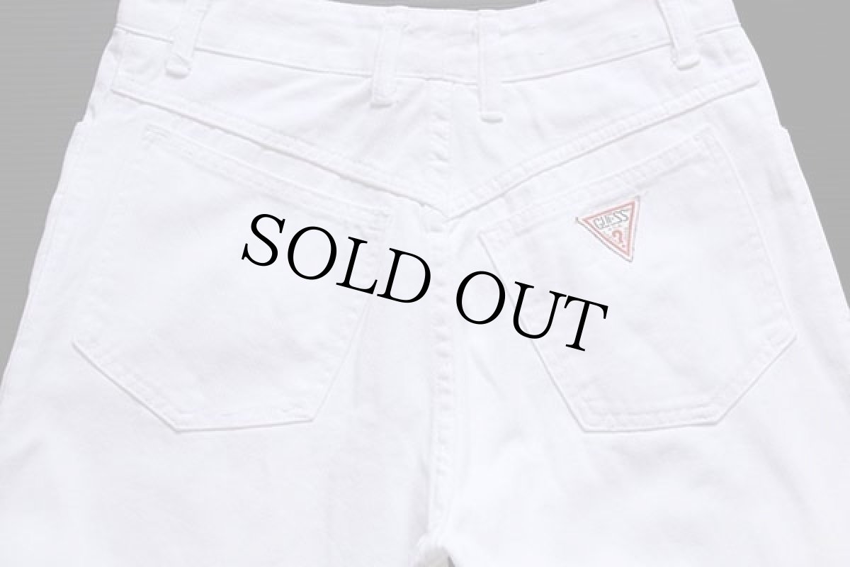 画像5: 90s USA製 GUESSゲス ホワイト デニムパンツ w30 (5)