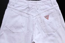 画像5: 90s USA製 GUESSゲス ホワイト デニムパンツ w30 (5)