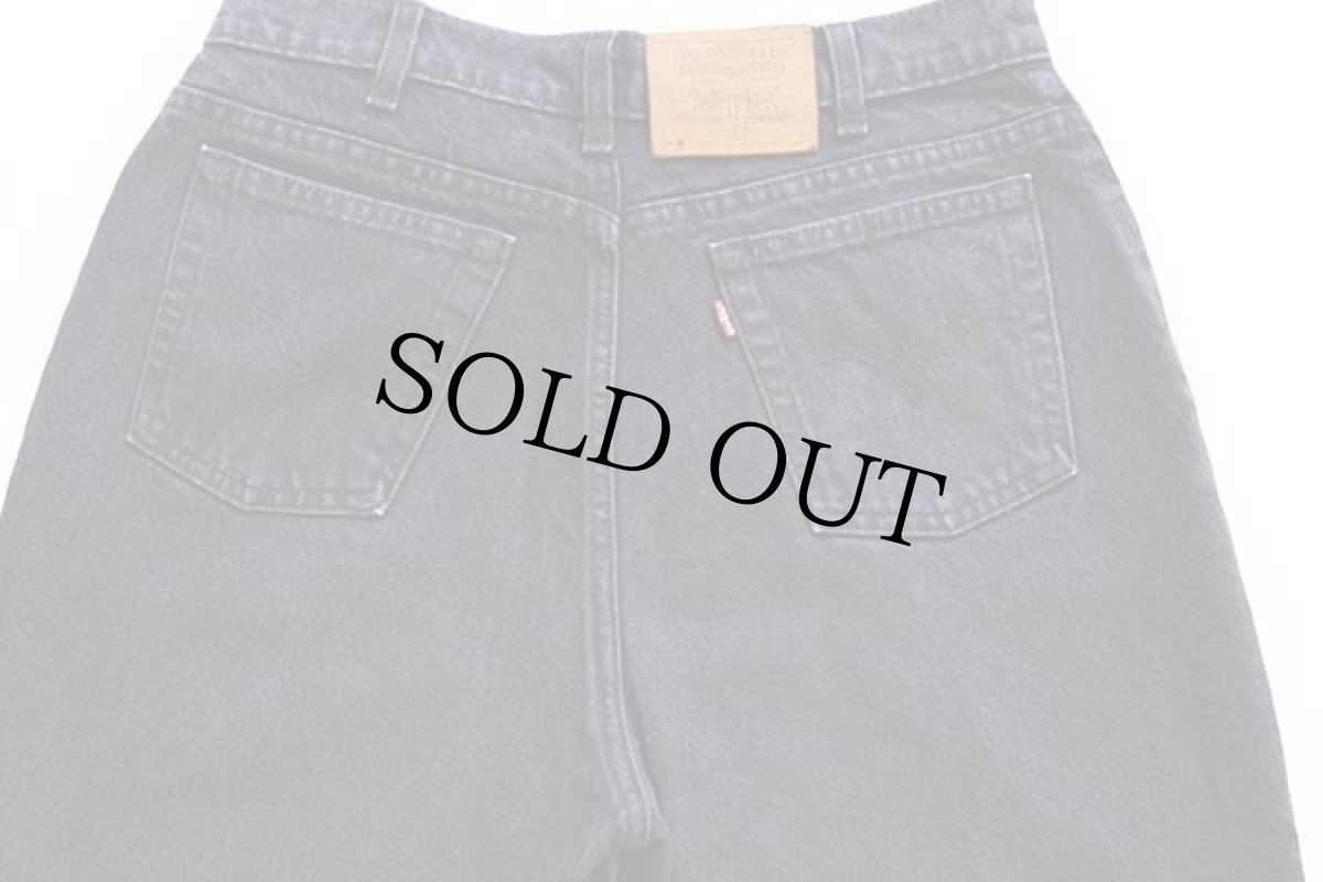画像4: 90s カナダ製 Levi'sリーバイス 531 ブラック デニムパンツ 後染め w33 (4)