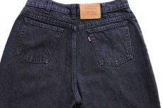 画像4: 90s カナダ製 Levi'sリーバイス 531 ブラック デニムパンツ 後染め w33 (4)