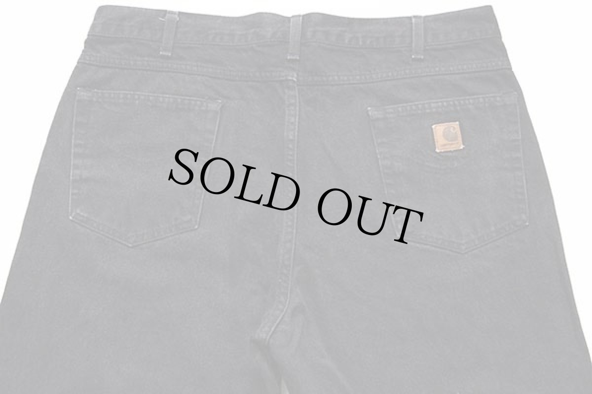 画像5: 00s USA製 carharttカーハート ブラック デニムパンツ w40 L36 (5)