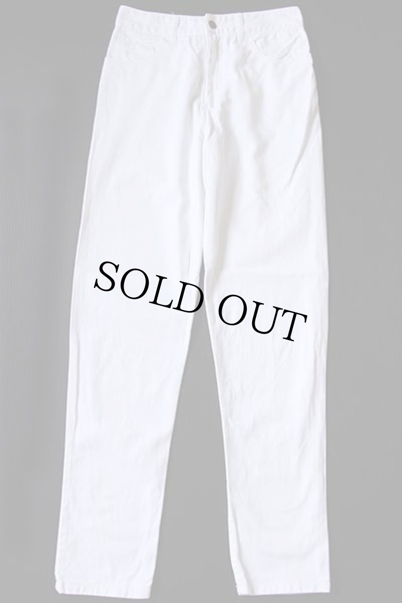 画像2: 90s USA製 GUESSゲス ホワイト デニムパンツ w30 (2)