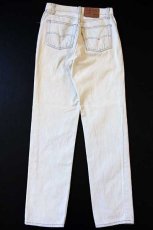 画像3: 80s USA製 Levi'sリーバイス 26501 カラーデニムパンツ アイボリー w27 (3)