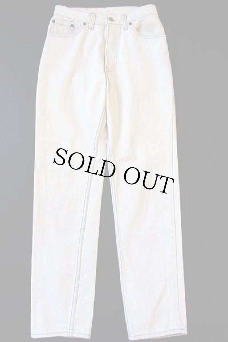 画像2: 80s USA製 Levi'sリーバイス 26501 カラーデニムパンツ アイボリー w27 (2)