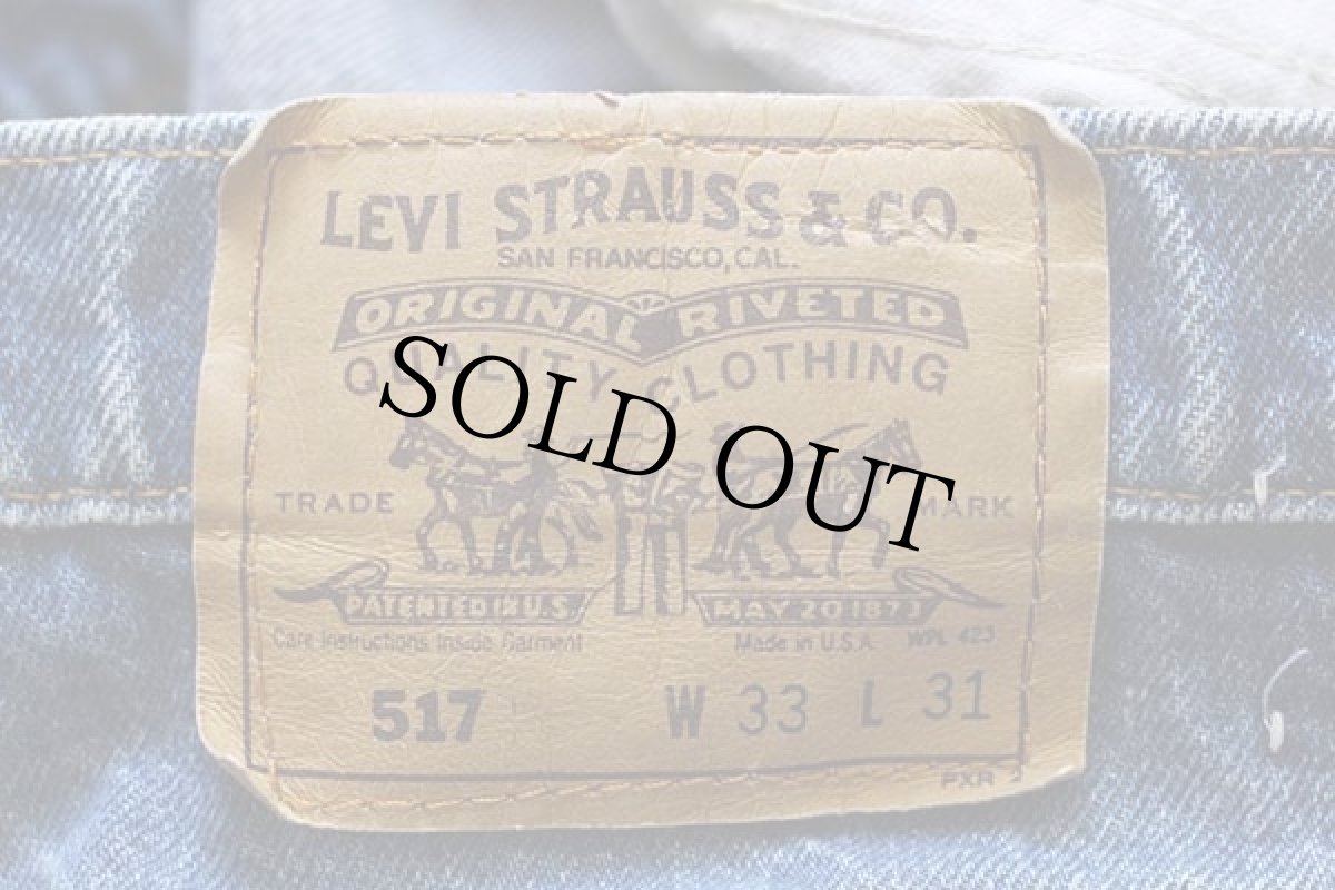 画像6: 90s USA製 Levi'sリーバイス 517 デニムパンツ w33 L31★04 ブーツカット (6)