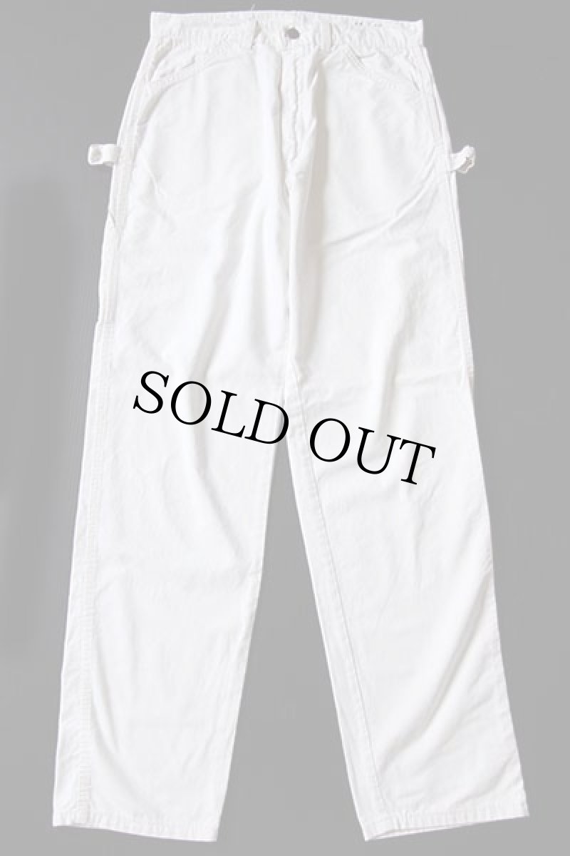 画像2: 80s USA製 WASHINGTON DEE CEE コットン ペインターパンツ 生成り w32 L32 (2)