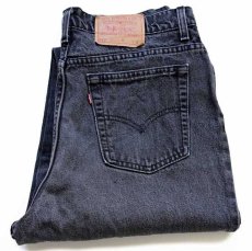 画像1: 90s USA製 Levi'sリーバイス 522 ブラック デニムパンツ 16 SHT (1)