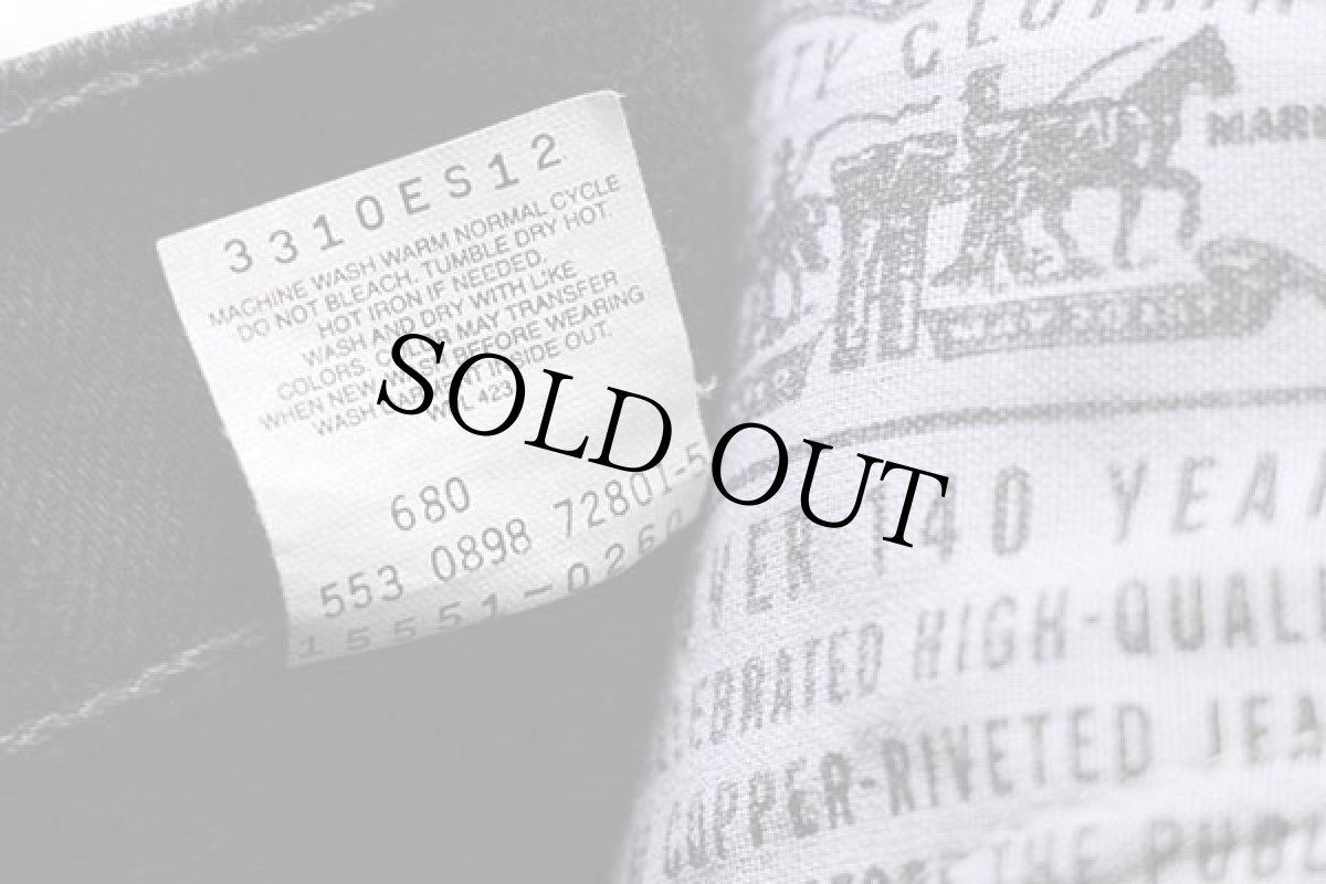 画像6: 90s USA製 Levi'sリーバイス 550 ブラック デニムパンツ 18 REG.L★11 (6)