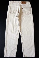 画像3: 90s USA製 Levi'sリーバイス 550 カラーデニムパンツ ベージュ w32 L30 (3)