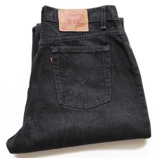 画像1: 90s USA製 Levi'sリーバイス 550 ブラック デニムパンツ 18 REG.L★11 (1)