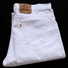 画像1: 90s USA製 Levi'sリーバイス 550 ホワイト デニムパンツ w38 L30 (1)