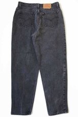 画像3: 90s USA製 Levi'sリーバイス 522 ブラック デニムパンツ 16 SHT (3)