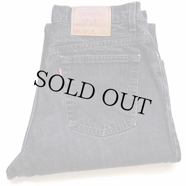 【希少】ホワイトタブ Levi's 550 ブラック デニム ショーツ USA製 90's Levi's 550 ブラック デニムショーツ 実寸(W29) USA製